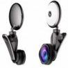 Jaetech House Téléphone kit Objectif avec Selfie Anneau Lumière 3 en 1 Caméra Lentille Universel (Noir)