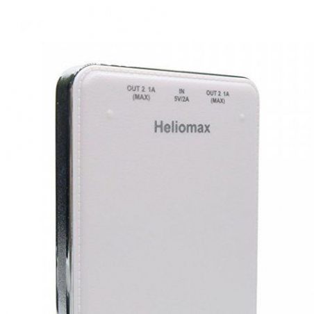 Heliomax Blanc 10000mah batterie externe 1A + 2.1A avec chargeur sans fil Qi induction pour Galaxy Note 8 Note 5 Galaxy S8 S8