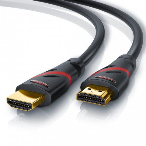 CSL - 5m Ultra HD 4k HDMI Câble | High Speed par Ethernet | Full HD 1080P/4K Ultra HD 2160P/3D/ARC et CEC | Câble Triple Blin