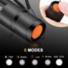 AUOPRO 800LM Torche 4 Pack Lampe Torche LED Puissante Militaire Lampe de Poche Tactique avec Zoom Ajustable & 5 Modes D'éclai