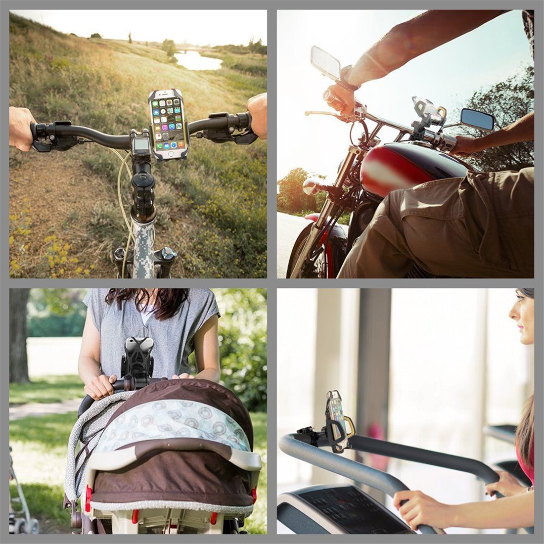 Support téléphone de bicyclette Novete SpiderM Support de téléphone portable pour vélo et moto, compatible avec les téléphone