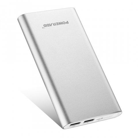 Poweradd Pilot 2GS 10000mAh Grande Capacité Chargeur Batterie Portable de Secours Externe (Apple câble non inclus) - Argent