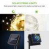 Rophie guirlande lumineuse solaire 22m,200 guirlande lumineuse LED Fil de Cuivre Lampe Étanche de Décoration Extérieur et Int
