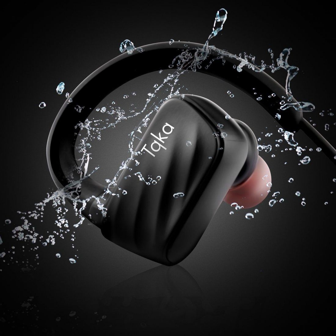 Tqka Écouteurs Bluetooth, Écouteurs Sans fil Imperméables IP67, Écouteurs Bluetooth V4.1 HD Stéréo avec Micro avec 8 heures d