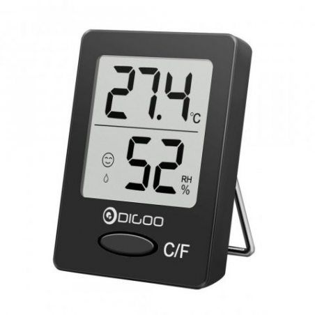 DIGOO DG-TH1130 Thermomètre Intérieur Numérique Hygromètre Température Humidité Pour Maison Confortable Noir