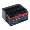 FUHAOXUAN CXD-892U2IS-FR USB 2.0 à SATA IDE Dual Slots Station d'Accueil Pour Disque Dur Externe avec Lecteur de Carte et 2 P
