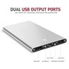 Keluoer Port Ultra Slim Power Bank Dual USB mobile batterie externe pour iPhone iPad, Samsung Galaxy, Kindle,Smartphones port