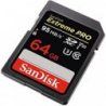 Carte Mémoire SDXC Sandisk Extreme Pro 64 Go jusqu'à 95 Mo/s, Classe 10, U3, V30