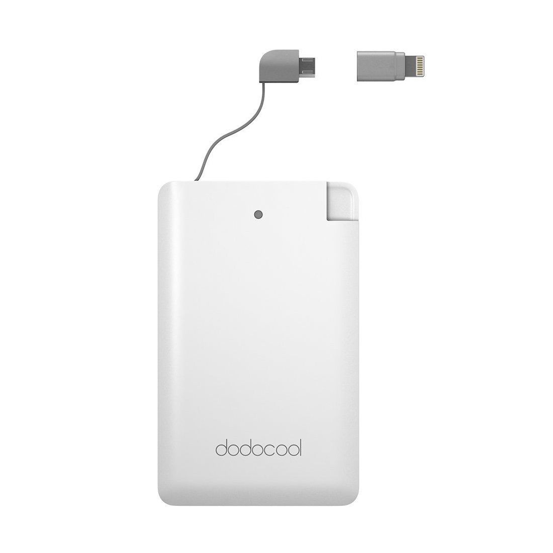 dodocool mini MFI Batterie Externe 2500mAh Ultraminces [Certifié par MFi] avec Un Micro-Câble USB et Adaptateur pour iPhone S