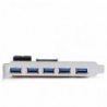 CSL - USB 3.0 5 ports Header PCI Express (PCIe) contrôleur | 5 x externe (ports) / 1 x interne (contrôleur/Header) | connecte