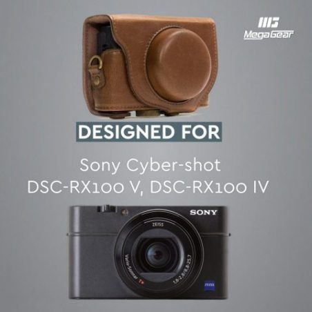 MegaGear "Ever Ready" Housse de protection de l'appareil photo en cuir, sac pour Sony Cyber‑shot DSC‑RX100 V, Sony Cyber-shot