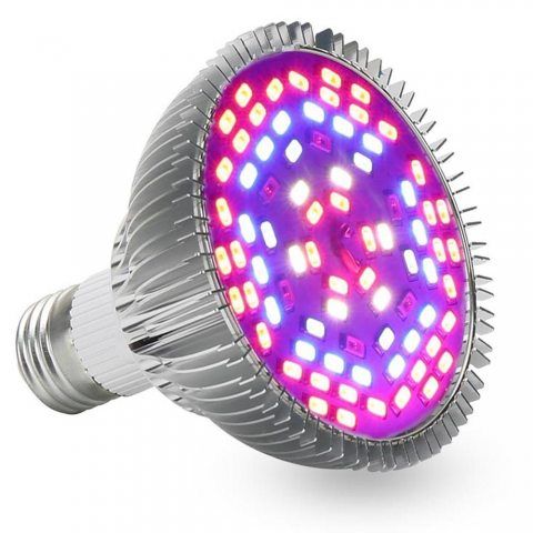 InteTech Led Grow Light, Plein Spectrum 78 LED Indoor Garden Plant Grow ampoule - 15W E27 (30 LED bleue & 42 LED rouge & 6 ja