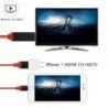 Lightning vers HDMI/2 m 1080p HDTV câble Plug and Play pas besoin Wifi adaptateur AV numérique pour iPhone 7/7S/7 Plus, iPhon