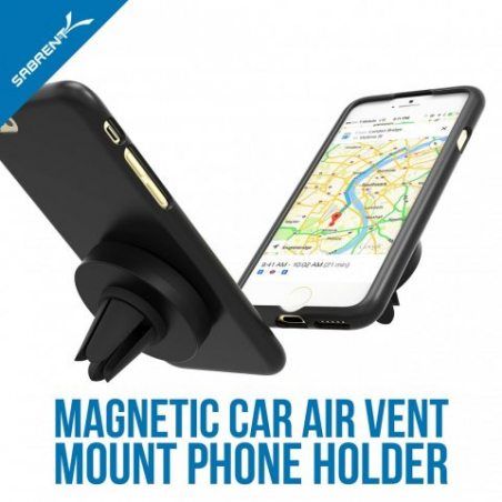 Sabrent Air grille d'aération magnétique support voiture universel pour la plupart des smartphones Appareils (CM-MGHB)