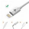 Câble iPhone [2m/6.5ft] Rampow® [MFI certifié Apple] Câble Lightning vers USB - GARANTIE À VIE - Chargeur iPhone avec Connect