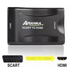 AMANKA Convertisseur Péritel Scart vers HDMI Adaptateur de HD 720P/1080P - Noir