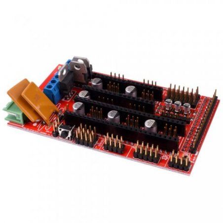 Kits d'imprimantes 3D Controller RAMPS 1.4 + Mega 2560 R3 + 5 pièces pilote A4988 moteur pas à pas avec dissipateur + LCD 128