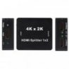 XCSOURCE Amplificateur 1 entrée 2 sorties 1x2 HDMI Splitter pour Affichage Double Full HD 1080P 3D Supporte PS4 Xbox DVD Blu-