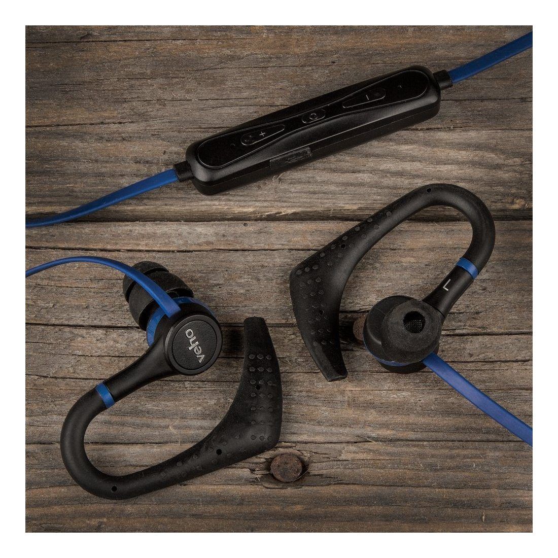 Veho VEP-007-ZB1 Ecouteurs intra-auriculaires Sport sans fil Bluetooth Noir/Bleu