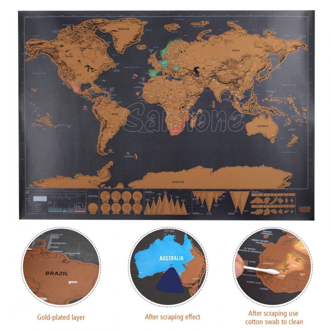 Carte Du Monde Samione Scratch Le Monde Carte Du Monde à Gratter Scrape Off World Map Grattez Les Endroits Que Vous Avez V