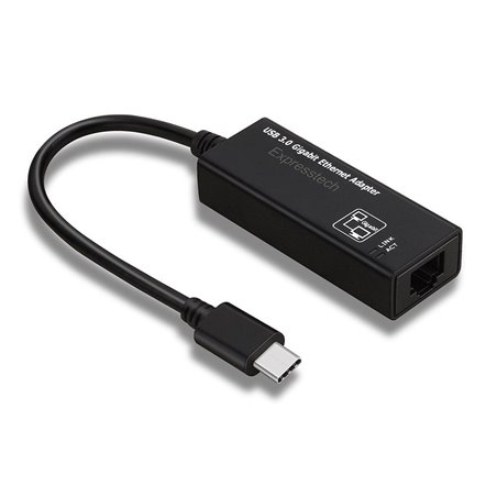 Expresstech @ Adaptateur USB C 3.1 Type C (USB-C) vers RJ45 Gigabit Ethernet Lan Réseau pour New MacBook, Chromebook Pixel, W