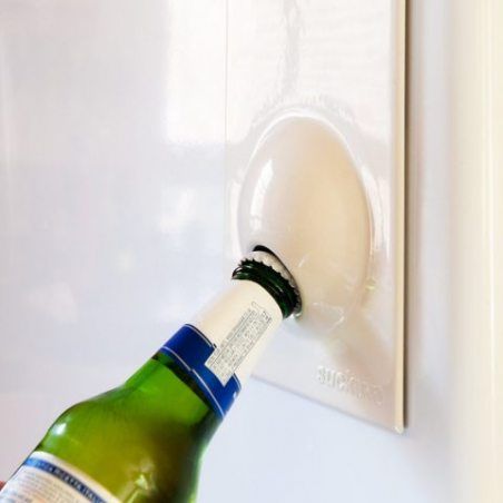 SUCK UK Décapsuleur aimanté pour réfrigérateur - Blanc