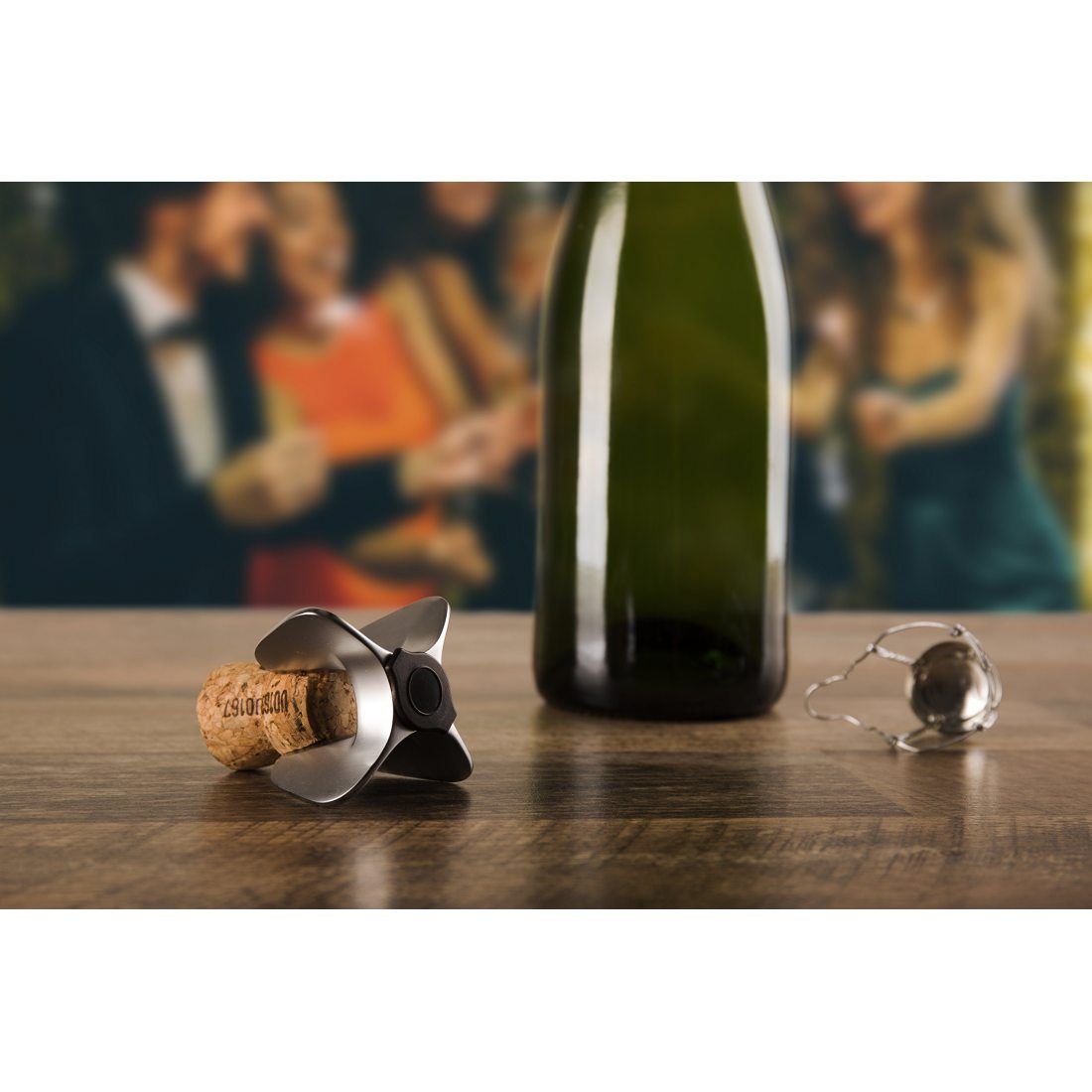 Vacu Vin 68615606 Griffe Ouvre-Bouteille de Champagne  Basic Acier 7 x 7 x 4,3 cm