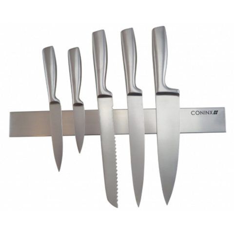 Barre à couteaux aimantée de 40 cm de marque Coninx - Bandeau magnétique de suspension pour couteaux en acier inoxydable/inox