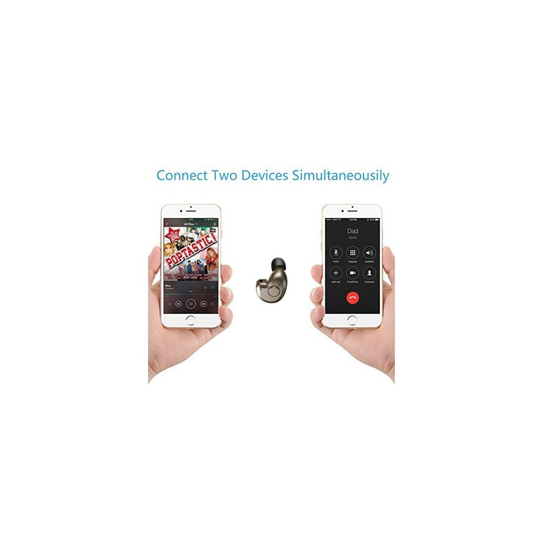 Oreillette Bluetooth 4.1, AngLink mini Écouteur Bluetooth AVEC MICRO Oreillette sans fil Mains-libres pour iPhone, Samsung Ga