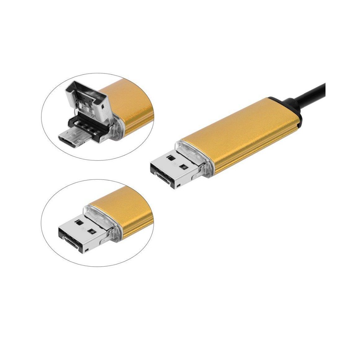 [ Garantie 1 an ] Camera d' Inspection Endoscopique 5 Mètres USB 2 en 1 Waterproof IP67 7 mm de diamètre 6 LED pour SAMSUNG G