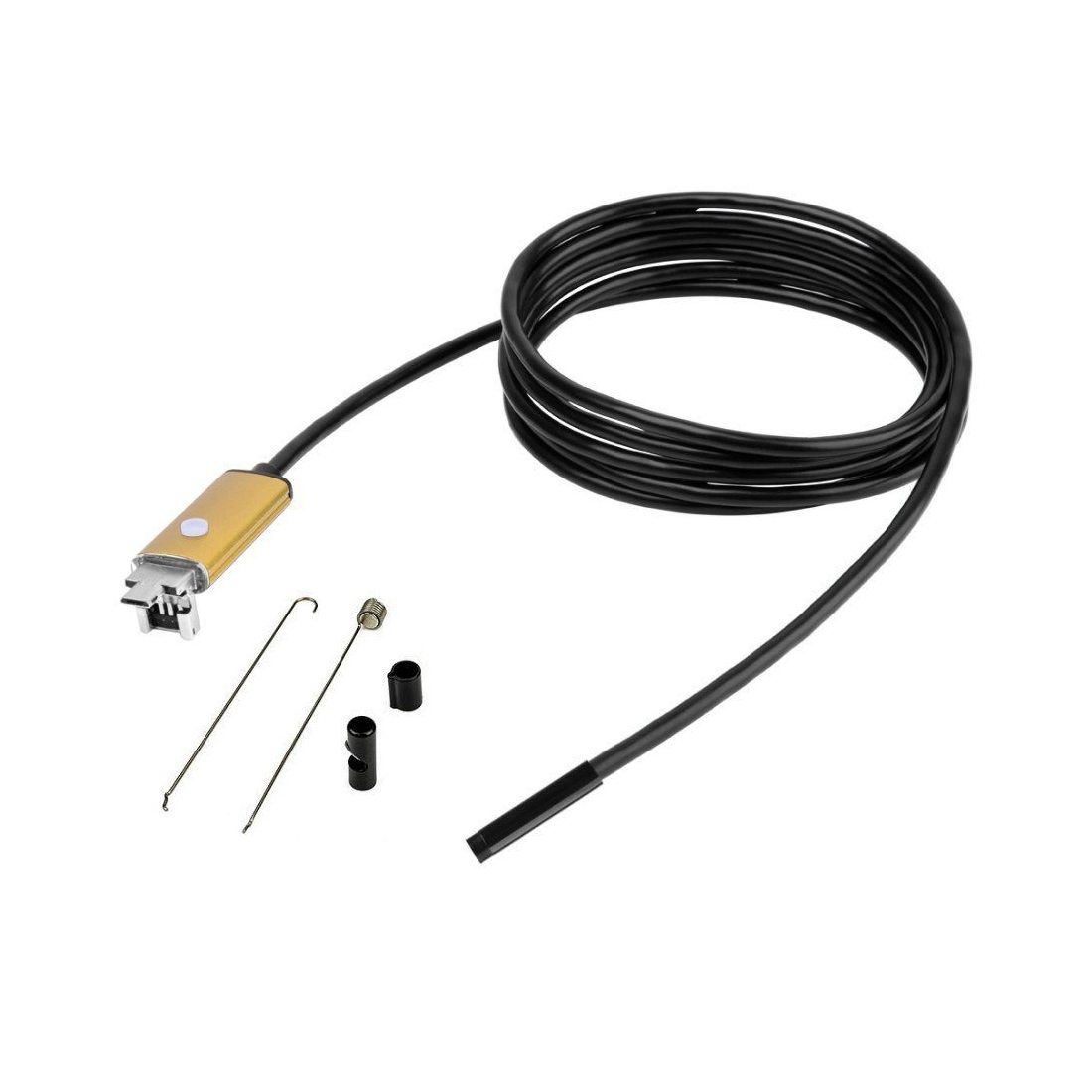 [ Garantie 1 an ] Camera d' Inspection Endoscopique 5 Mètres USB 2 en 1 Waterproof IP67 7 mm de diamètre 6 LED pour SAMSUNG G