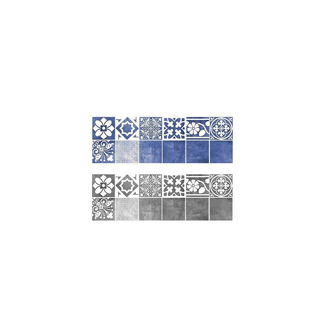 Sticker Carrelage de Décoration Vogue Bleu (Pack avec 56) (10 x 10 cm)