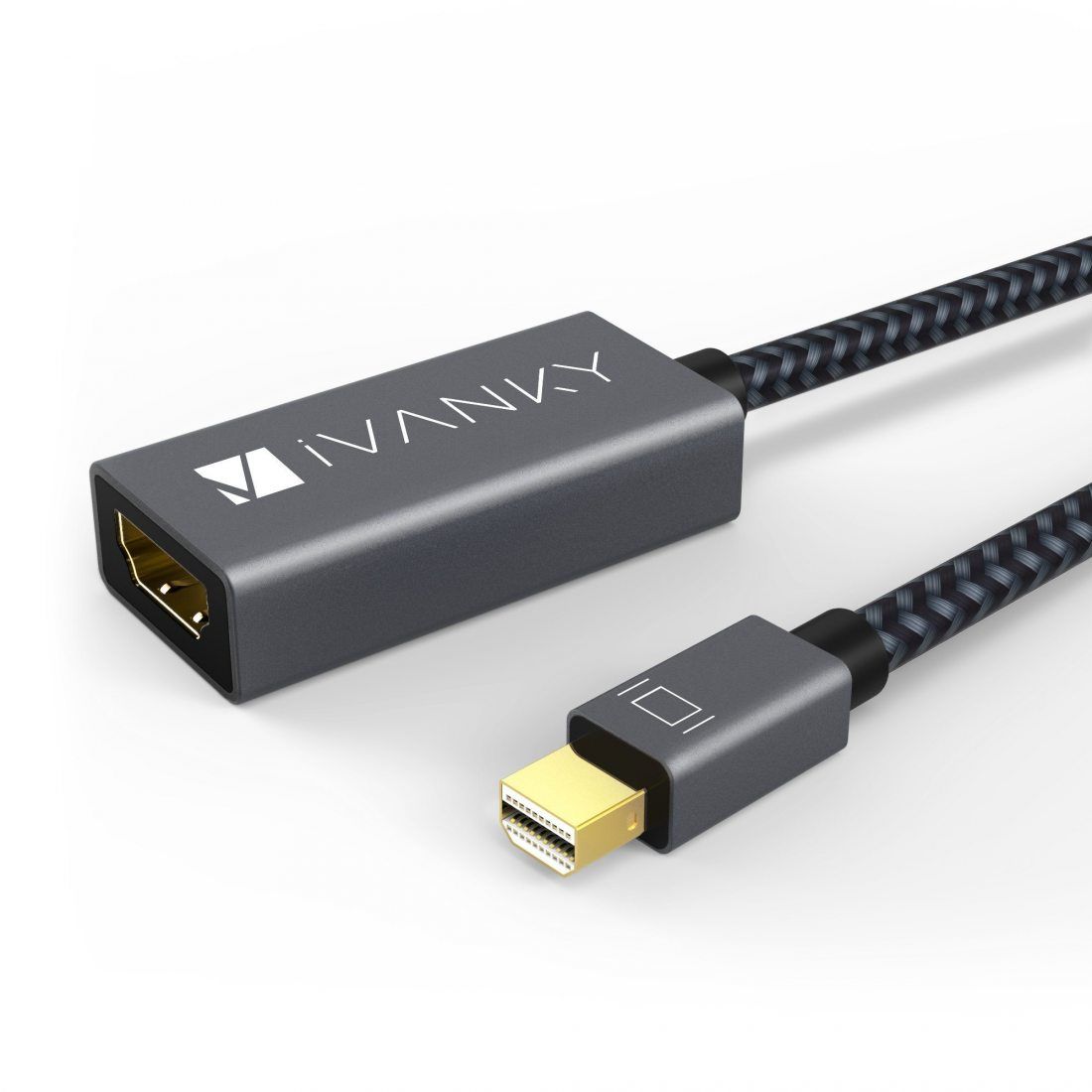 Mini DisplayPort HDMI iVanky® Adaptateur HDMI Mac en Nylon Tressé - GARANTIE À VIE - Adaptateur Mini DP/Thunderbolt vers HDMI
