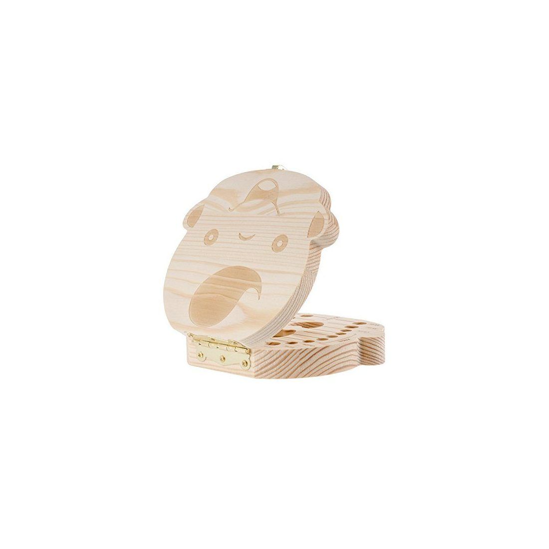 Cdet Garçons et filles boîte cadeau dents en bois commémorent une boîte de rangement monumentale version française