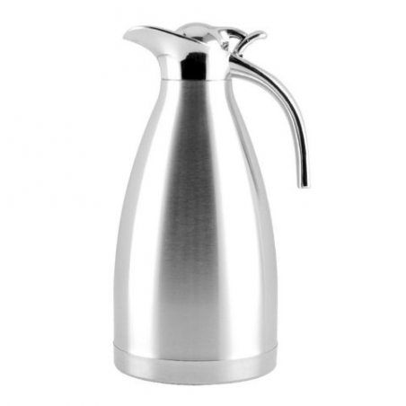 EgoEra® Café Inox Cruche Pichet Isotherme / Cafetière Isotherme / Insulated Jug / Thermal Jug, Argent, 2L