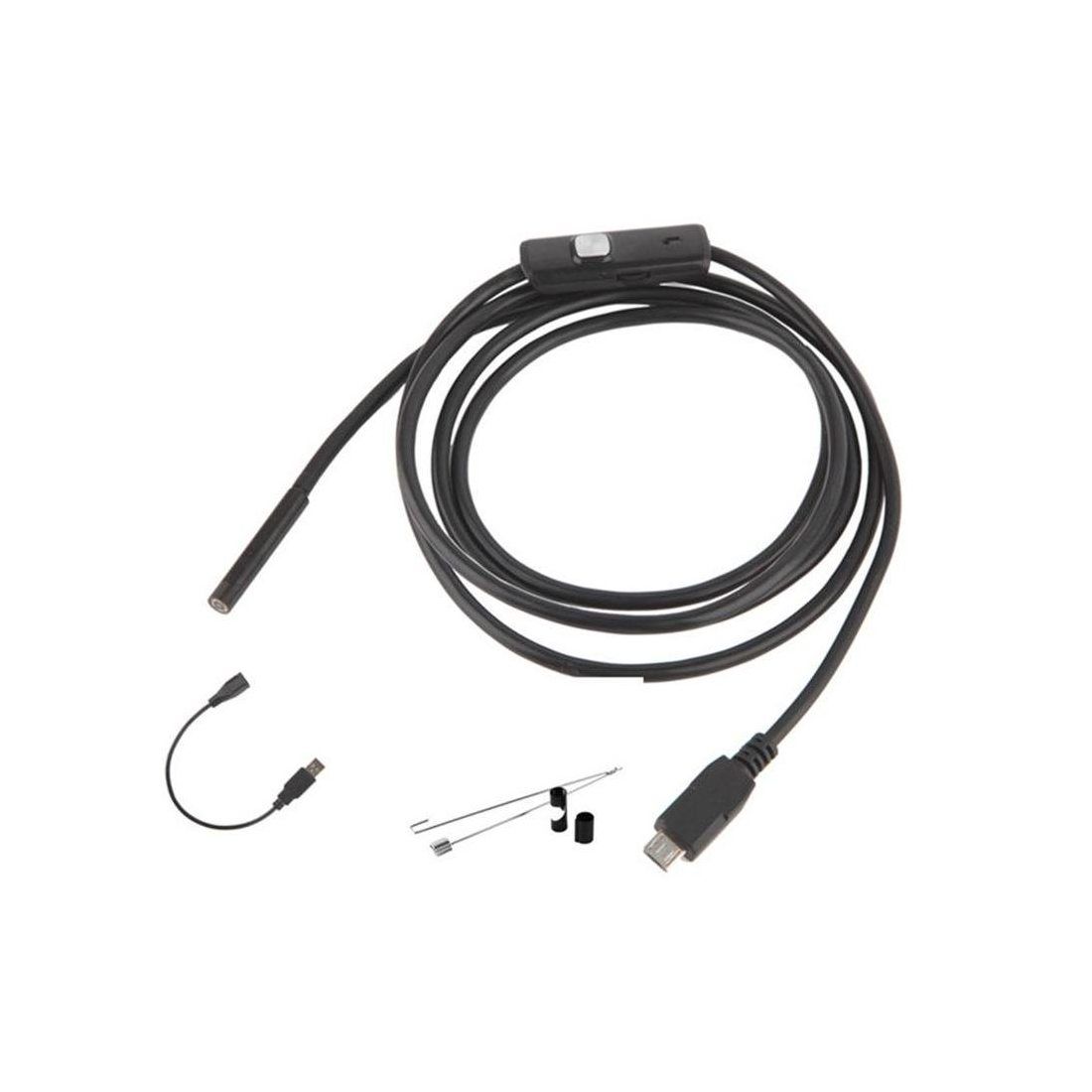 Endoscope USB Android, 5.5mm Microscope Borescope IP67 Imperméable à L'eau D'inspection Snake Caméra avec éclairage LED Régla