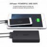 AUKEY Batterie Externe 20000mAh, Power Bank 2 Ports Entrée (Micro USB + Lightning), pour iPhone X/ 8/ Plus/ 7/ 6s, Samsung S8