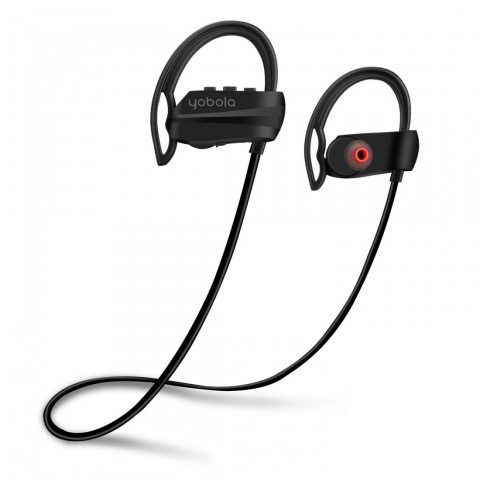 Yobola Ultra-Longue Autonomie Écouteurs Bluetooth 4.1 Sans Fil Oreillette Intra Auriculaire Casque Sport Etanche Réduction du