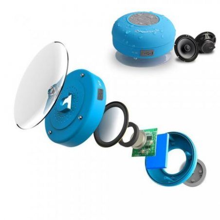 Neuftech - Mini Enceinte Haut Parleur Bluetooth Sans Fil Etanche Portable Stéréo pour la Douche Mains Libres Compatible avec 