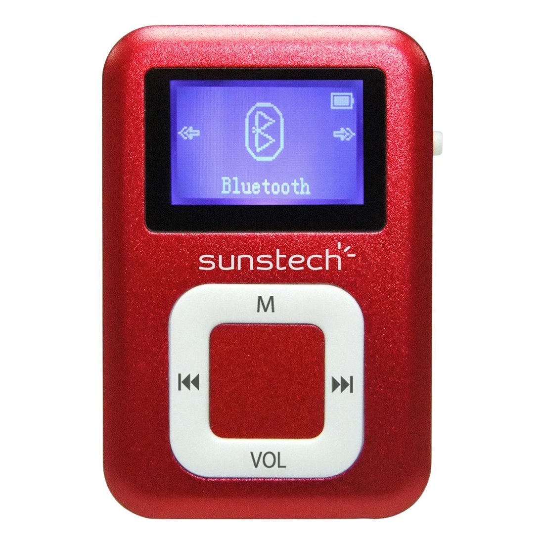 Sunstech DEDALOBT4GBRD Lecteur MP3 de 1,1" avec écouteurs bluetooth Rouge 4 Go