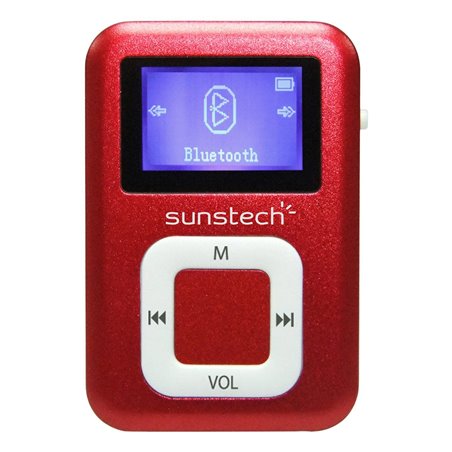 Sunstech DEDALOBT4GBRD Lecteur MP3 de 1,1" avec écouteurs bluetooth Rouge 4 Go