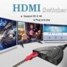 3 Port HDMI Switch, SOWTECH 4K x 2K Full HD 1080P HDMI avec hdmi câble Commutateur Flexible 3 Entrées Dolby True HD Audio pou