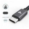 Câble USB Type C à USB 3.0 Rampow - Charge / Synchro Ultime Rapide - Câble USB C Nylon Tressé en Fibre - Garantie à Vie - Con