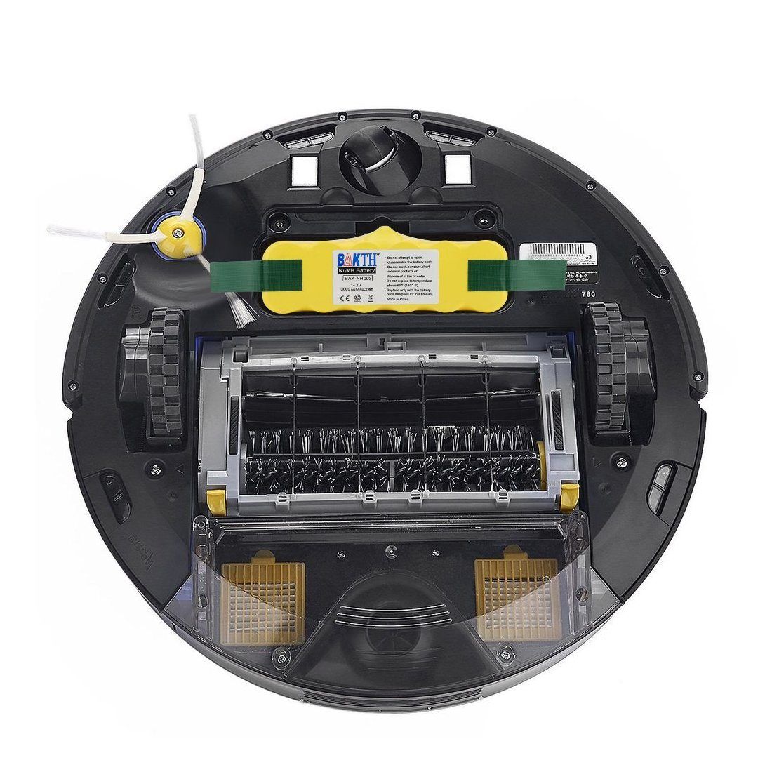 BAKTH Batterie de rechange Ni-MH 3000mAh pour Aspirateur iRobot Roomba 500 600 700 800 510 530 532 535 540 545 550 552 560 56