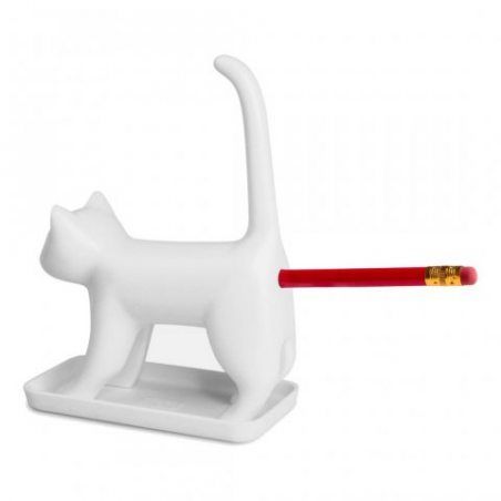 Forte Fin Bum chats miauler taille-crayon Nouveauté cadeau d'amusement - Blanc
