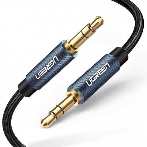 UGREEN Câble Jack Auxiliaire Audio Stéréo 3.5mm en Nylon Tressé Câble Jack 3.5 Mâle Mâle pour Autoradio, Casque, iPhone, iPod