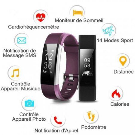 Willful Montre Connectée Smartwatch Podomètre Bracelet Connecté Etanche IP67 pour Femme Homme Enfant Smart Watch Cardio Fitne