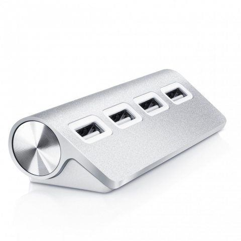CSL - 4 Ports USB Hub | 4 Ports Highspeed pour Ordinateur Portable/Netbook + PC/Mac | Plug & Play | Apple - Design